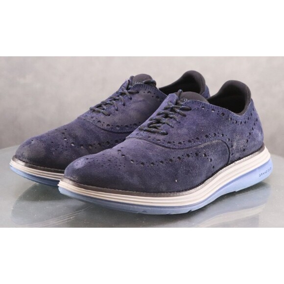 Cole Haan Original Grand Ultra Men's Wingtip Oxfords Shoes Sz 9.5 Nubuck C32191 - Picture 1 of 12